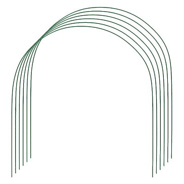 Изображение товара Дуги для парника Grinda 422311-85-90, стальные, 2.2 м, 6 шт