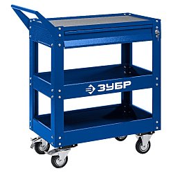 Инструментальная тележка с выдвижным ящиком Зубр Профессионал 38914 (820х405х955 мм, 2 полки)