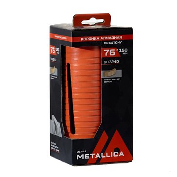 Изображение товара Коронка Metallica Ultra 902240, алмазная, сегментная, удлин., 76x150 мм, М16, без хвостовика, по бетону