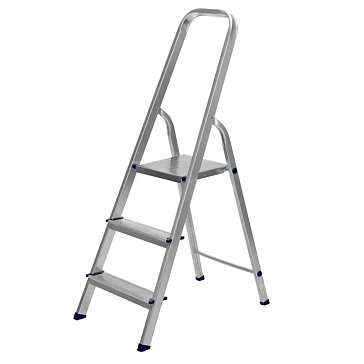Изображение товара Стремянка Сибртех 97713 3 ступени алюминиевая, российское качество