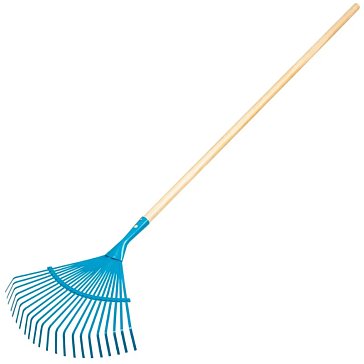 Изображение товара Грабли веерные Palisad LUXE 617885, стальные, 430х1550 мм, 22 плоских зуба, лакированный черенок