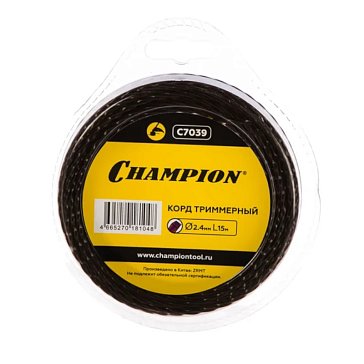 Изображение товара Корд триммерный Champion Magic C7039, 2.4мм*15м, витой квадрат 