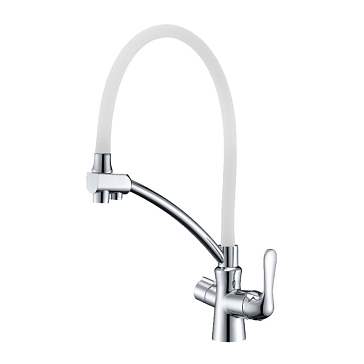 Изображение товара Смеситель для кухни Lemark Comfort LM3070C-White двухканальный