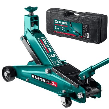 Изображение товара Домкрат подкатной с высоким подъемом Kraftool SUV 43458-3-K, в кейсе 3 т, 190 - 530 мм