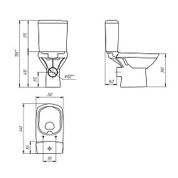 Унитаз-компакт Cersanit CARINA CLEAN ON 011