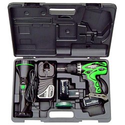 Аккумуляторная дрель-шуруповерт Hitachi DS12DVF3-RB + фонарь