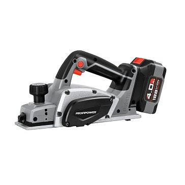 Изображение товара Аккумуляторный бесщеточный рубанок ProfiРower MDKP-18V E0152 с аккумулятором 18 В 4 Ач