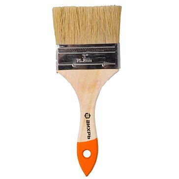 Изображение товара Кисть плоская Вихрь СТАНДАРТ 75 мм натуральная щетина для художественных и строительных работ