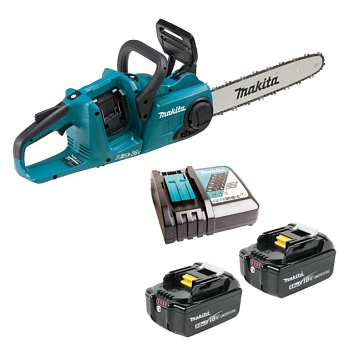 Изображение товара Цепная пила аккумуляторная Makita DUC353Z с двумя аккумуляторами 18В