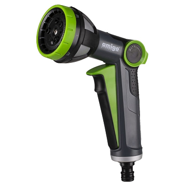 Изображение товара Пистолет-распылитель Amigo 79840, регулировка напора, кнопка старт-стоп, 8 режимов распыления