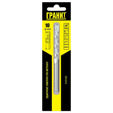 Изображение товара Сверло ударное по бетону Гранит 300370 3х70/40 мм