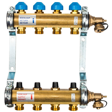Изображение товара Коллекторная группа Watts HKV-4, 4 x 3/4" НР ЕК