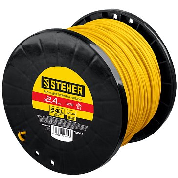 Изображение товара Леска для триммера Steher 75015-2.4 звезда, 2.4 мм, 240 м