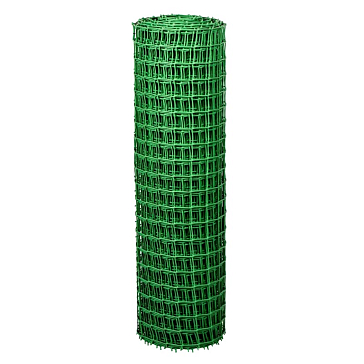Изображение товара Решетка заборная в рулоне Россия 64516 1х20 м ячейка 50х50 мм зеленая