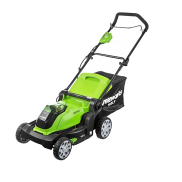 Изображение товара Газонокосилка Greenworks G40LM41K4 40B аккумуляторная с мульчирование и травосборником