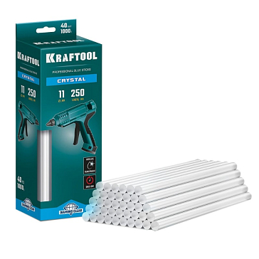 Изображение товара Кристально прозрачные клеевые стержни Kraftool Cristal 06846-40