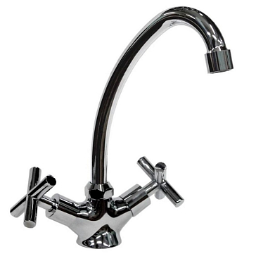 Изображение товара Смеситель Megabreeze СМ-30 Крест для кухни с двухвентильным механизмом