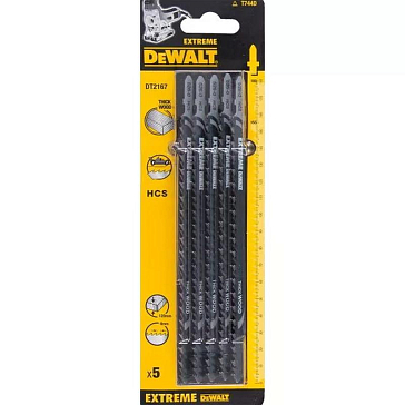 Изображение товара Пилки для лобзика DeWalt DT2167-QZ, 180 мм, 5 шт - для дерева