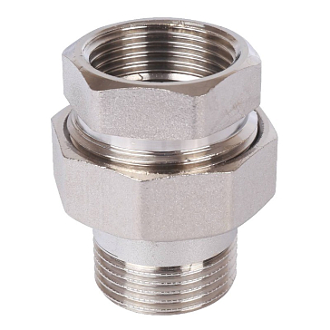 Изображение товара Американка Stout SFT-0045-000001 ВН, 1”, никелированное, уплотнение под гайкой по плоскости