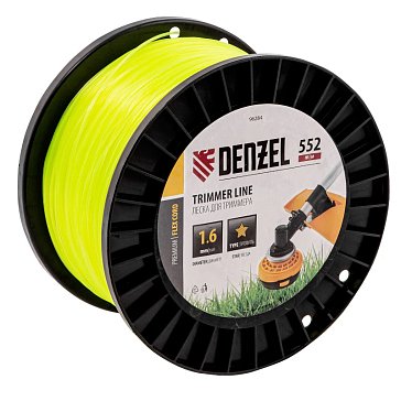Изображение товара Леска для триммера Denzel FLEX CORD 96284 1.6мм 552м на DIN катушке