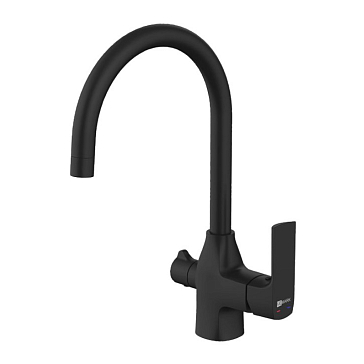 Изображение товара Смеситель кухонный Lemark Ursus LM7261BL с фильтром, черный