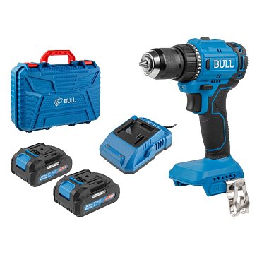 Изображение товара Аккумуляторная дрель-шуруповерт Bull XLTpro SR 1803 1329602, бесщеточная, 2x2 А*ч, 18 В, 45 Н*м, БЗП 10 мм