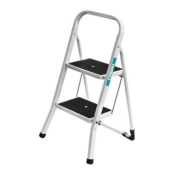 Изображение товара Лестница-стремянка стальная с широкими ступенями Сибин 38807-02 2 ступени Россия