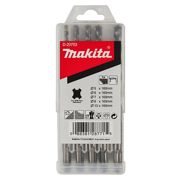 Изображение товара Набор буров SDS-plus Makita D-20703, 5 шт.