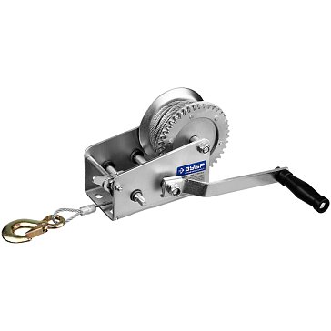 Изображение товара Лебедка ручная барабанная Зубр Профессионал 43113-0.9 (тяговая, тросовая, 0.9 т, 10 м)