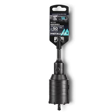 Изображение товара Коронка Metallica Optima 907153, тв. спл., SDS-plus, 50x160/100 мм, h=50мм, М22,0х2,0 мм, с адаптером