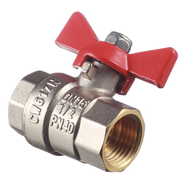 Изображение товара Кран шаровой Valtec BASE ВР-ВР 1/2" с бабочкой VT.217.N.04