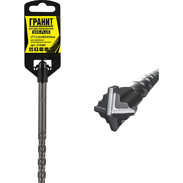 Изображение товара Бур Гранит Quadro-X 412460 SDS-plus для бетона и кирпича