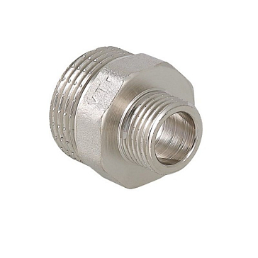 Изображение товара Ниппель переходной Valtec 1 1/4"х 3/4" латунь резьбовой хромированный