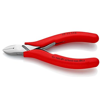 Изображение товара Бокорезы Knipex KN-7711115, 115 мм, прямая форма губок, Германия