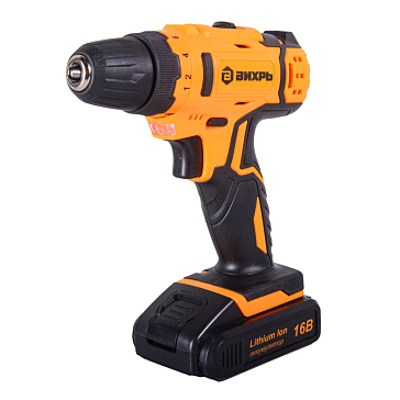 Изображение товара Аккумуляторная дрель-шуруповерт Вихрь ДА-16Л-2КА 16 В 2 скорости