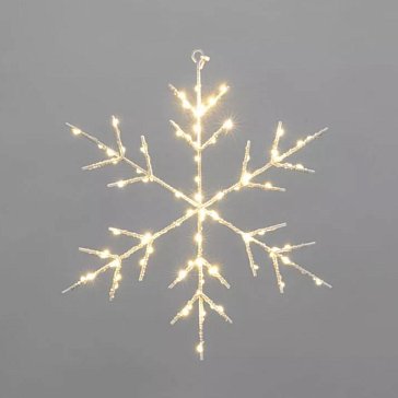 Изображение товара Фигура светодиодная подвесная Neon-Night "Снежинка" 501-056 1889653, на металлическом каркасе теплый белый