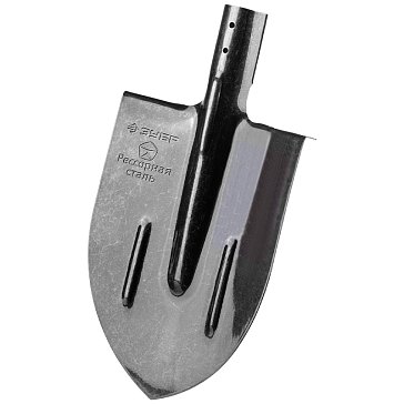 Изображение товара Штыковая лопата Зубр Профи-5, 39450 без черенка (рессорная сталь, с ребрами жесткости 1.6 мм 375 х 210 мм)