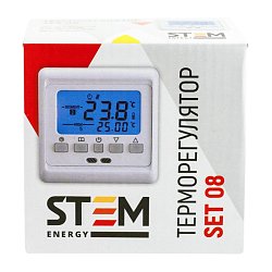 Терморегулятор с встроенным датчиком температуры воздуха Stem Energy SET 08 программируемый