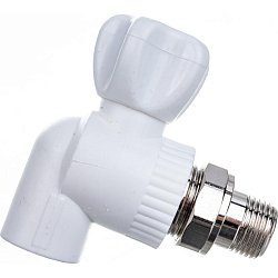 Шаровой кран для радиаторов отопления угловой с американкой Tebo C--TB 1v 030060211 (20x1/2", ppr)