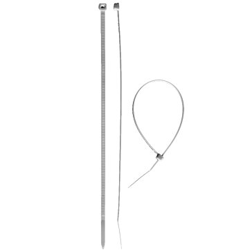 Изображение товара Хомуты нейлоновые белые Зубр 309010-76-350, 7.6 x 350 мм, 50 шт