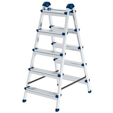 Изображение товара Стремянка двухсторонняя Сибртех 97985 5 ступеней сталь Россия