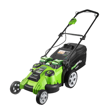 Изображение товара Аккумуляторная газонокосилка Greenworks TwinForce 40V 49 см с травосборником