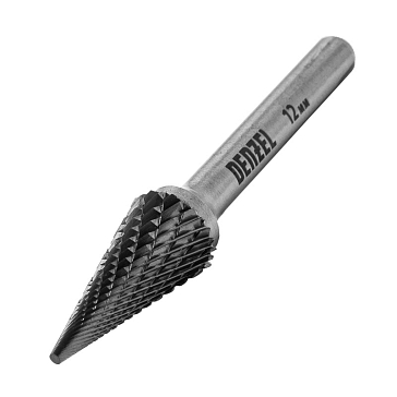 Изображение товара Бор-фреза по металлу Denzel 72077 твердосплавная коническая 12 мм
