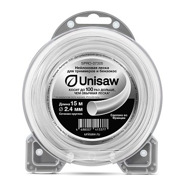 Изображение товара Леска триммерная Unisaw Professional Quality SPRO-07305, 2.4 мм, 15 м
