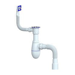 Сифон с переливом для раковины для кухни 1.1/2" х 40 Unicorn B422