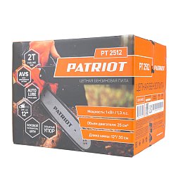 Бензопила для резьбы скульптур одноручная Patriot 2512 (рабочий объем 25 см3, количество звеньев 44, ширина паза 1.3 мм)