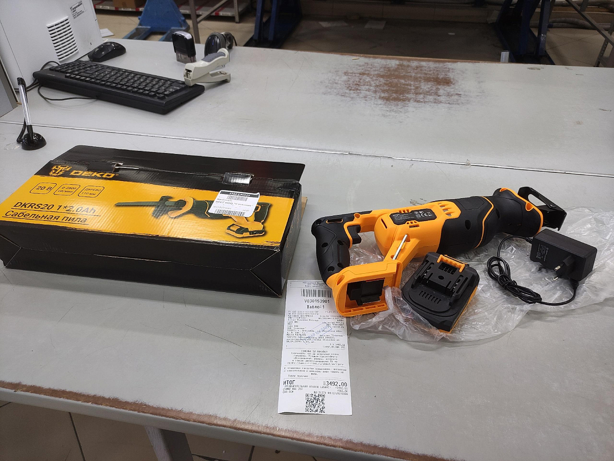 Сабельная пила аккумуляторная Deko DKRS20 063-4206, 20 В, 2.0 Ач