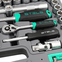 Набор инструментов в пластиковом кейсе Stels 14106 (количество предметов 94, вес 6.48 кг)