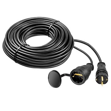 Изображение товара Силовой удлинитель-шнур Зубр Профессионал КГ-325-Ш 55017-30, КГ, 3 х 2.5 мм2, 30 м, IP44, 4000 Вт 