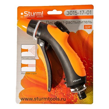 Изображение товара Пистолет для полива Sturm 3015-17-01, 1 режим